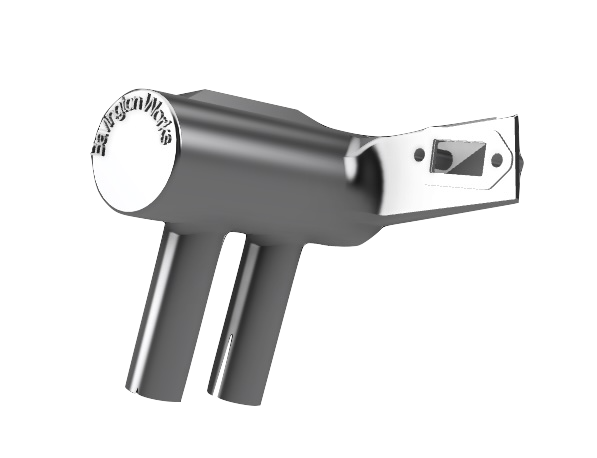 Custom RC Mustang muffler — aluminum construction